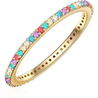Glanzstücke Bague or / mélange de couleurs