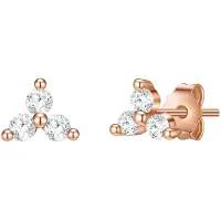 Glanzstücke Boucles d'oreilles or rose / transparent