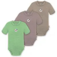 Normani Barboteuse / body 'Tihoi' beige / vert / rose / blanc