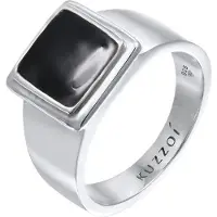 KUZZOI Bague noir / argent