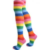 Normani Chaussettes montantes bleu / jaune / vert / rose