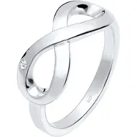 Elli DIAMONDS Bague 'Infinity' argent / transparent