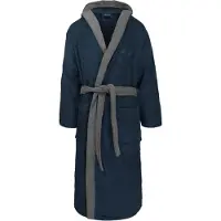 Normani Peignoir long bleu marine / gris