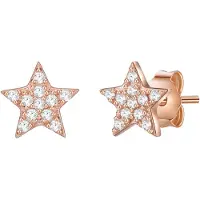 Glanzstücke Boucles d'oreilles or rose / transparent