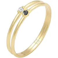 Elli PREMIUM Bague or / noir / blanc