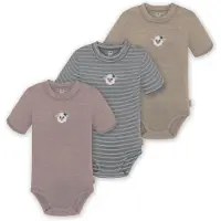 Normani Barboteuse / body beige foncé / bleu fumé / mauve