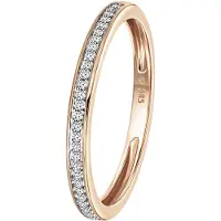 Lucardi Bague 'Chic' or rose / transparent