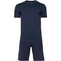 Emporio Armani Pyjama court marine / gris