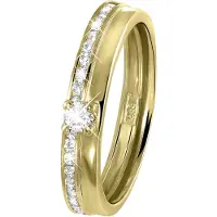 Lucardi Bague 'Klassisch' or / transparent
