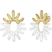 Yokoamii Boucles d'oreilles or / blanc perle