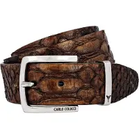 Carlo colucci Ceinture 'Christoph' brun foncé