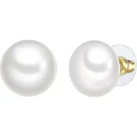 Yokoamii Boucles d'oreilles jaune d'or / blanc perle