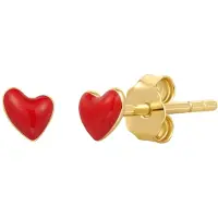 Glanzstücke Boucles d'oreilles or / rouge