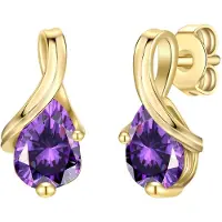 Rafaela Donata Boucles d'oreilles jaune d'or / violet clair