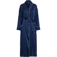 Ralph Lauren Peignoir court ' Heritage Silk ' bleu marine