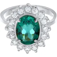 Elli PREMIUM Bague vert / argent