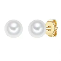 Trilani Boucles d'oreilles jaune d'or / blanc perle