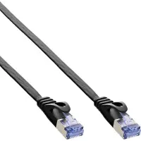 InLine 71802S Câble patch plat, U/FTP, Cat.6A, noir, 2m