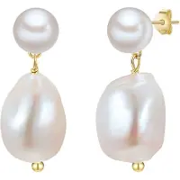 Glanzstücke Boucles d'oreilles or / blanc perle