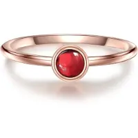 Glanzstücke Bague or rose / rouge