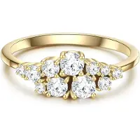 Glanzstücke Bague jaune d'or / transparent