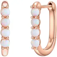 Glanzstücke Boucles d'oreilles or rose / blanc