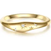 Glanzstücke Bague jaune d'or / transparent