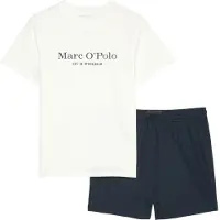 Marc O'Polo Pyjama long bleu / blanc