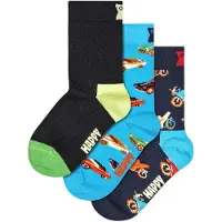 Happy socks Chaussettes 'Car' bleu marine / azur / orange / noir