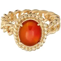 Elli PREMIUM Bague or / orange