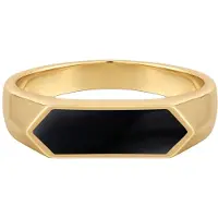 Glanzstücke Bague jaune d'or / noir