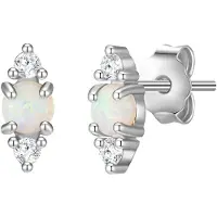 Glanzstücke Boucles d'oreilles argent / blanc perle