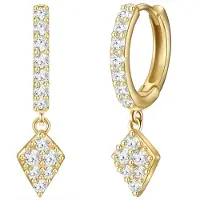 Glanzstücke Boucles d'oreilles jaune d'or / blanc