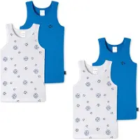 Schiesser Maillot de corps bleu néon / noir / blanc