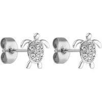 Purelei Boucles d'oreilles 'White Turtle' argent
