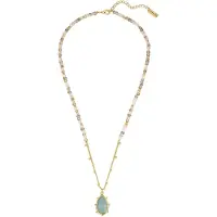 Yokoamii Chaîne bleu cyan / or / rosé / blanc perle