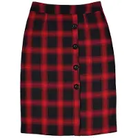 Forplay Jupe mi-longue de - Farina - S - L - pour Femme - rouge/noir - Taille M