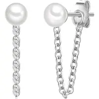 Glanzstücke Boucles d'oreilles argent / blanc perle