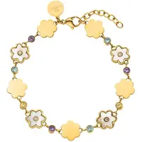 Purelei Bracelet 'Flowering' or / vert / violet