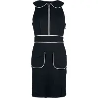 Voodoo Vixen Robe courte Rockabilly de - Robe 60's Avec Poches - XS - XXL - pour Femme - noir/blanc - Taille L