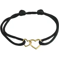 Marie-Celeste -Celeste Armband Satijn Herzen, (26 cm, Or jaune 14 carats)