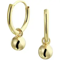 Marie-Celeste Celeste Oorringen mit Kleiderbügel Bolletjes - 11 mm - Gold