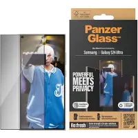 PanzerGlass Protection d'écran Privacy Ultra-Wide Fit Anti-bactérienne avec applicateur Samsung Galaxy S24 Ultra