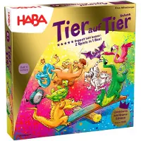 Haba Jeu pour enfants - Jeu d'adresse - Jeu d'empilage « Animal sur animal » Deluxe 2012205001