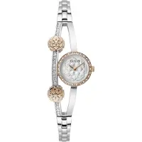 GUESS Montre à affichage analogique 'CHLOE' or / argent