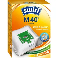 Swirl Sacs d'aspirateur M40 EcoPor – Coffret avantageux de 3 pièces