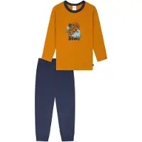 Schiesser Pyjama bleu marine / curry