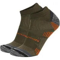 Normani Chaussettes de sport gris chiné / olive / orange / noir