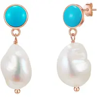 Glanzstücke Boucles d'oreilles bleu / or / blanc