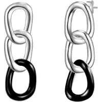 Glanzstücke Boucles d'oreilles noir / argent